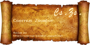 Csernus Zsombor névjegykártya