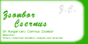 zsombor csernus business card